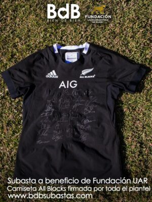 Camiseta All Blacks Rugby Championship, autografiada por el plantel