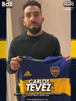 Camiseta de Boca, firmada por Carlos Tevez