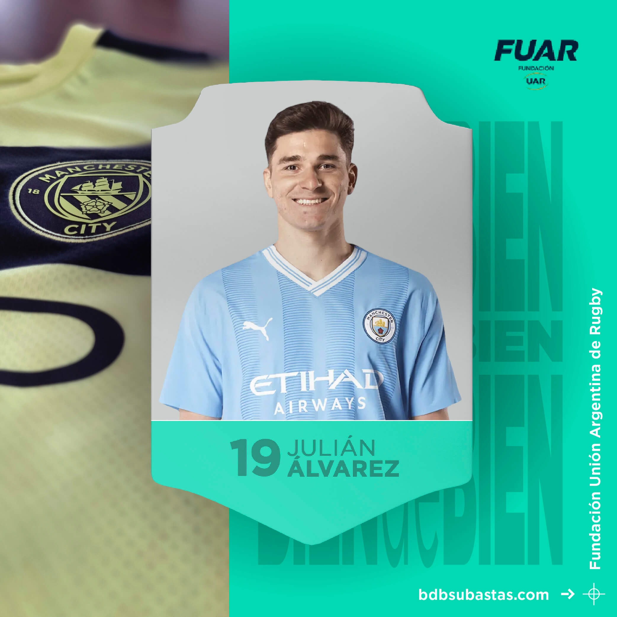Julián Álvarez: la camiseta del City, firmada
