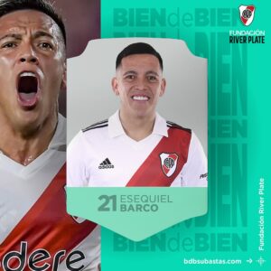 Camiseta de Esequiel Barco usada en juego
