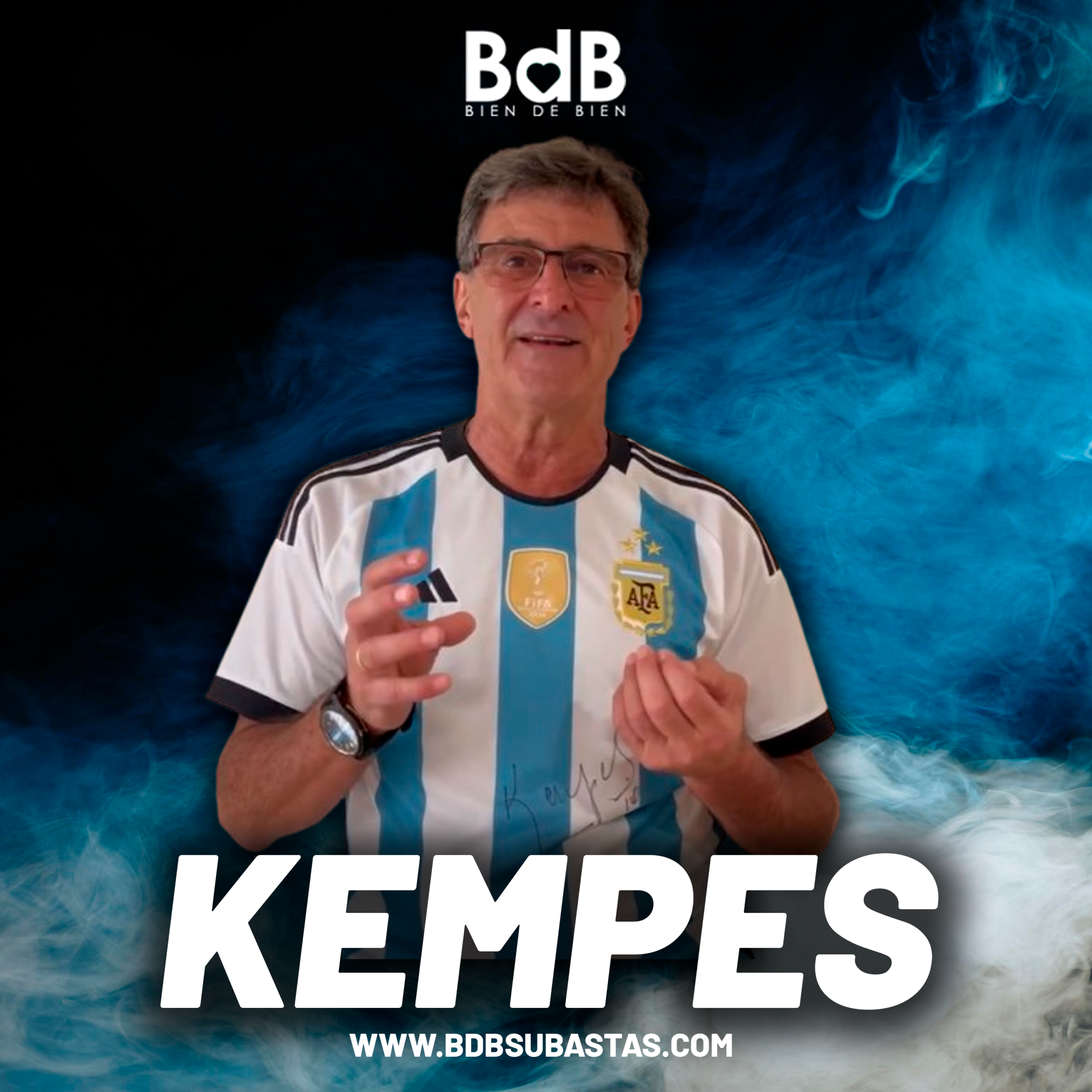 Mario Kempes: camiseta Argentina para la comunidad valenciana