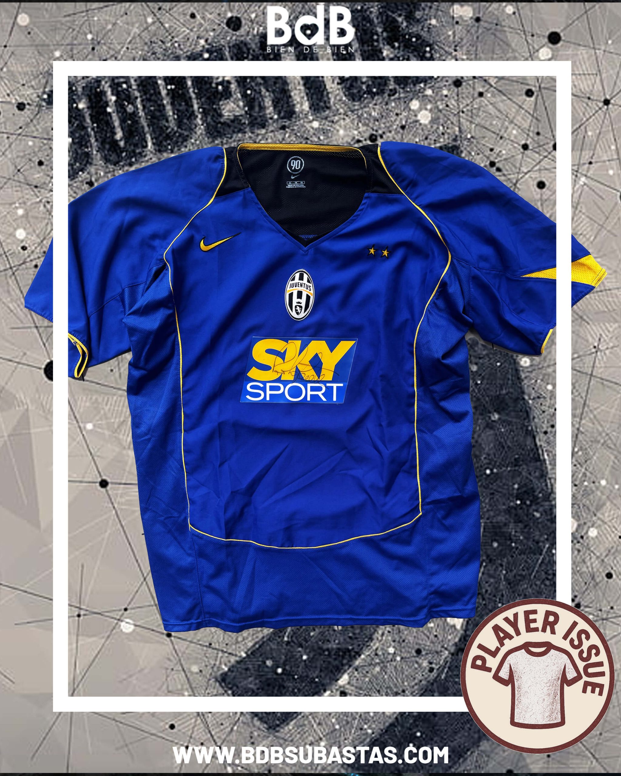 JUVENTUS 2004: Player Issue Paolo Montero con firma