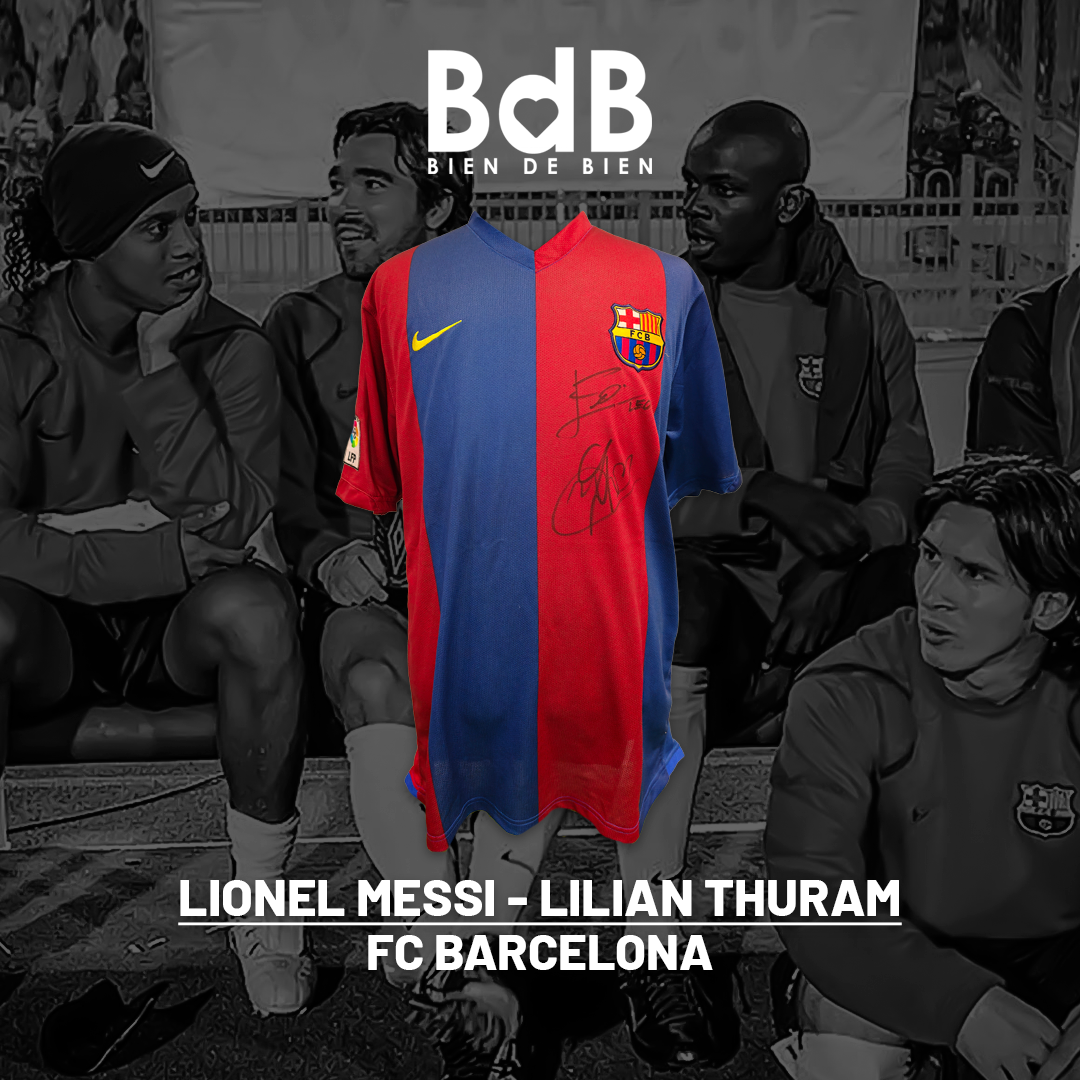 FC BARCELONA: Lionel Messi y Lilian Thuram