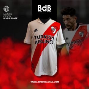 Camiseta de River Plate de Milton Casco usada en juego