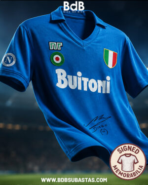 Napoli 87/88 match issue con firma certificada de Diego Maradona (subasta en dólares)