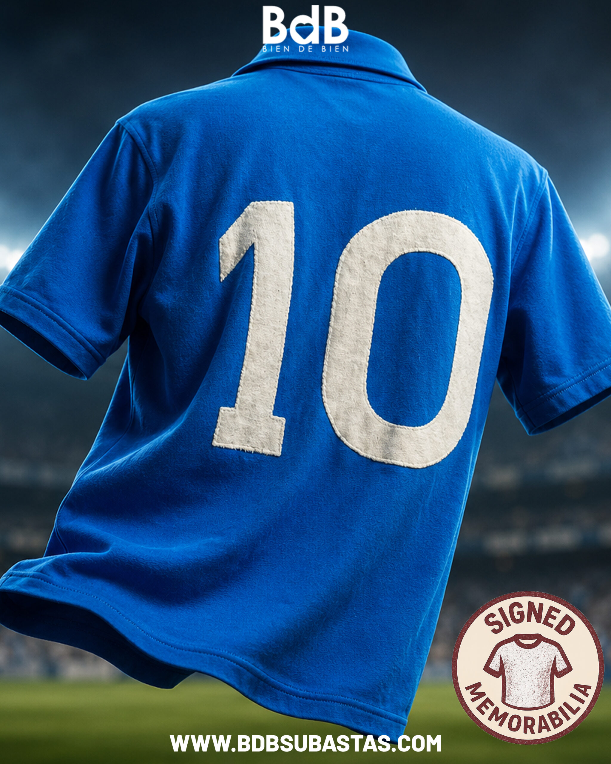 Napoli 87/88 match issue con firma certificada de Diego Maradona (subasta en dólares) - Imagen 3